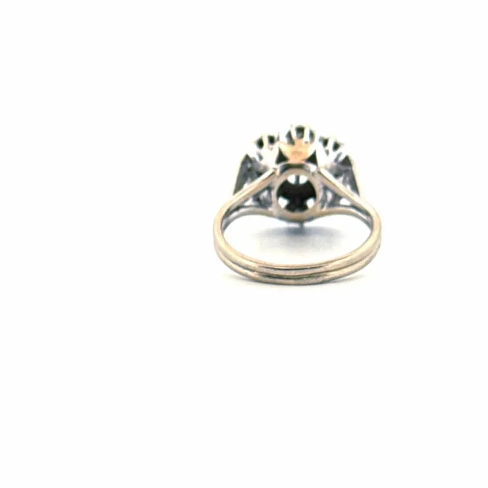 Bague Entourage Or Blanc Diamants