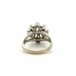 Bague Entourage Or Blanc Diamants