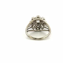 Bague entourage or blanc diamants