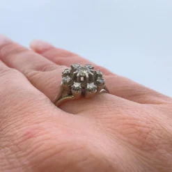 Bague Entourage Or blanc 18k & Diamants