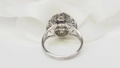Bague entourage or blanc diamants
