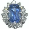 Bague entourage saphir naturel et diamant