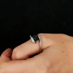 Bague Entrelac Saphir Diamants