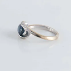 Bague Entrelac Saphir Diamants