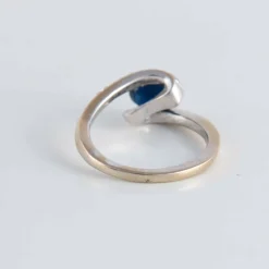 Bague Entrelac Saphir Diamants