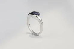 Bague entrelacée Iolite