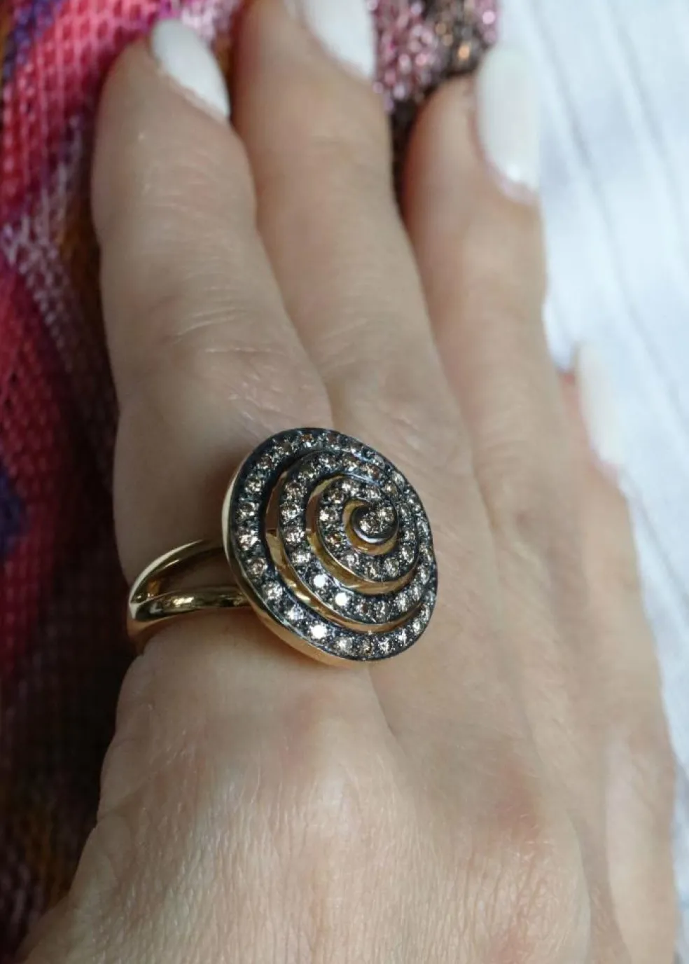 Bague escargot Or jaune Diamant