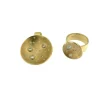 Bague et pendentif design lune or jaune et diamants certificat HRD