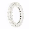 Bague Eternity en or blanc certifiée HRD 21 diamants