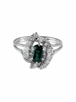 BAGUE "ETREINTE" OR DIAMANTS & SAPHIR