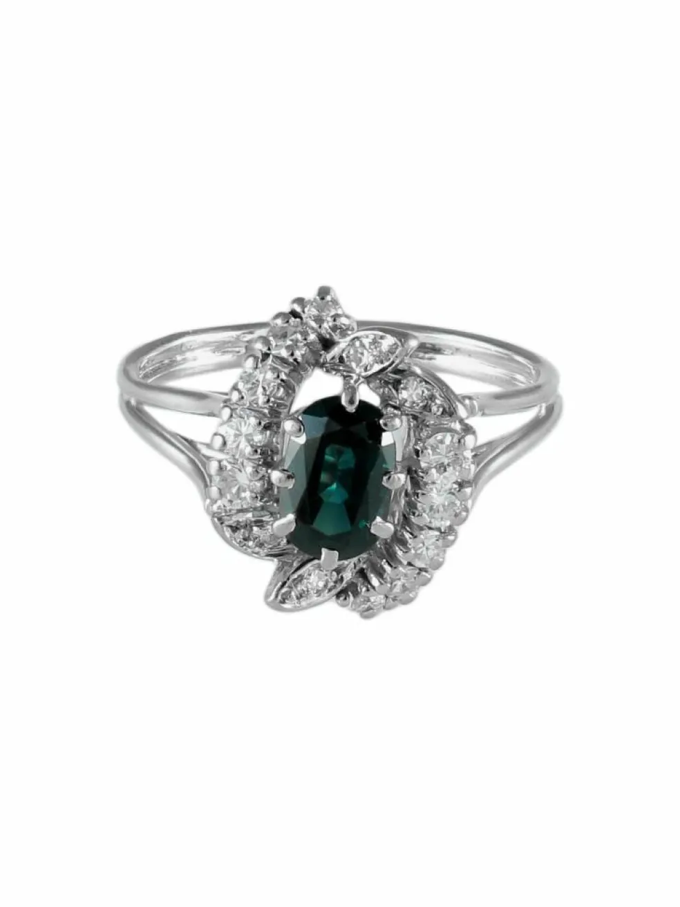 BAGUE "ETREINTE" OR DIAMANTS & SAPHIR