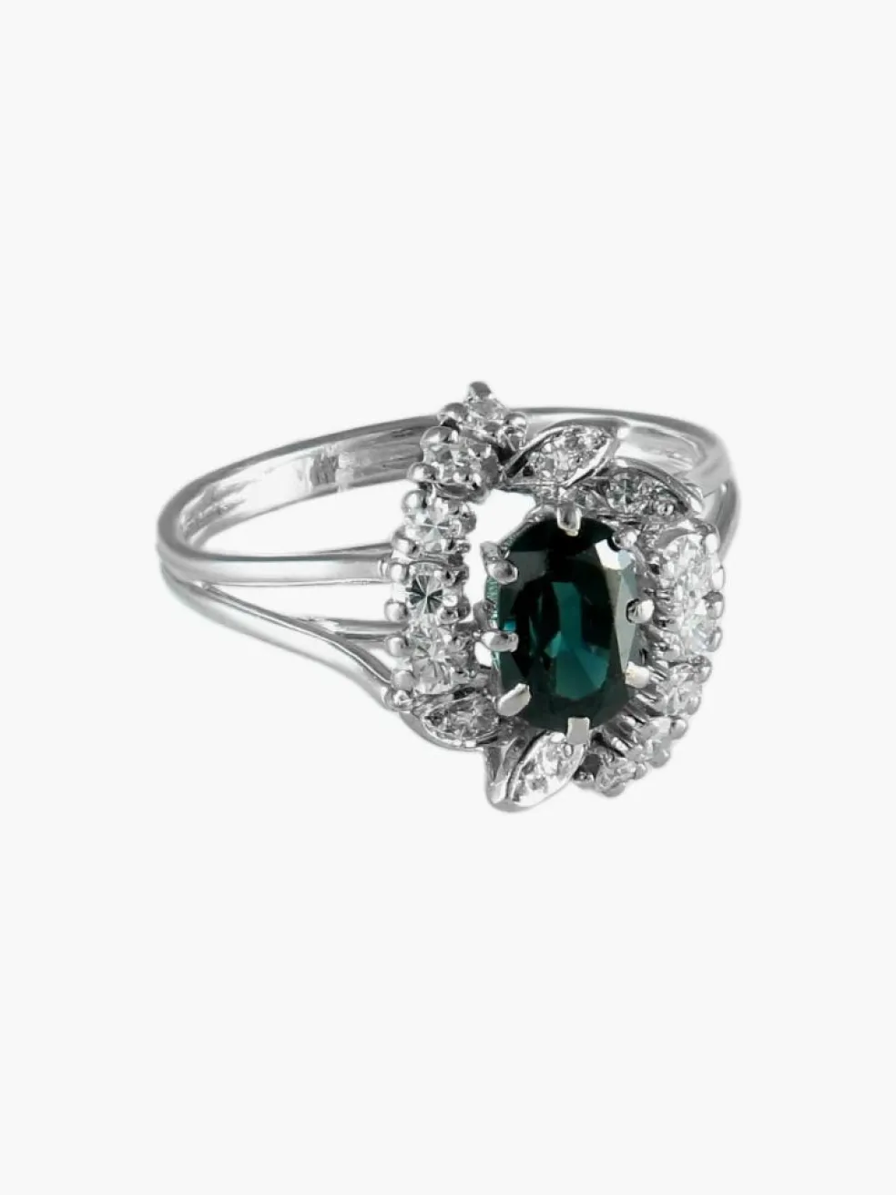 BAGUE "ETREINTE" OR DIAMANTS & SAPHIR