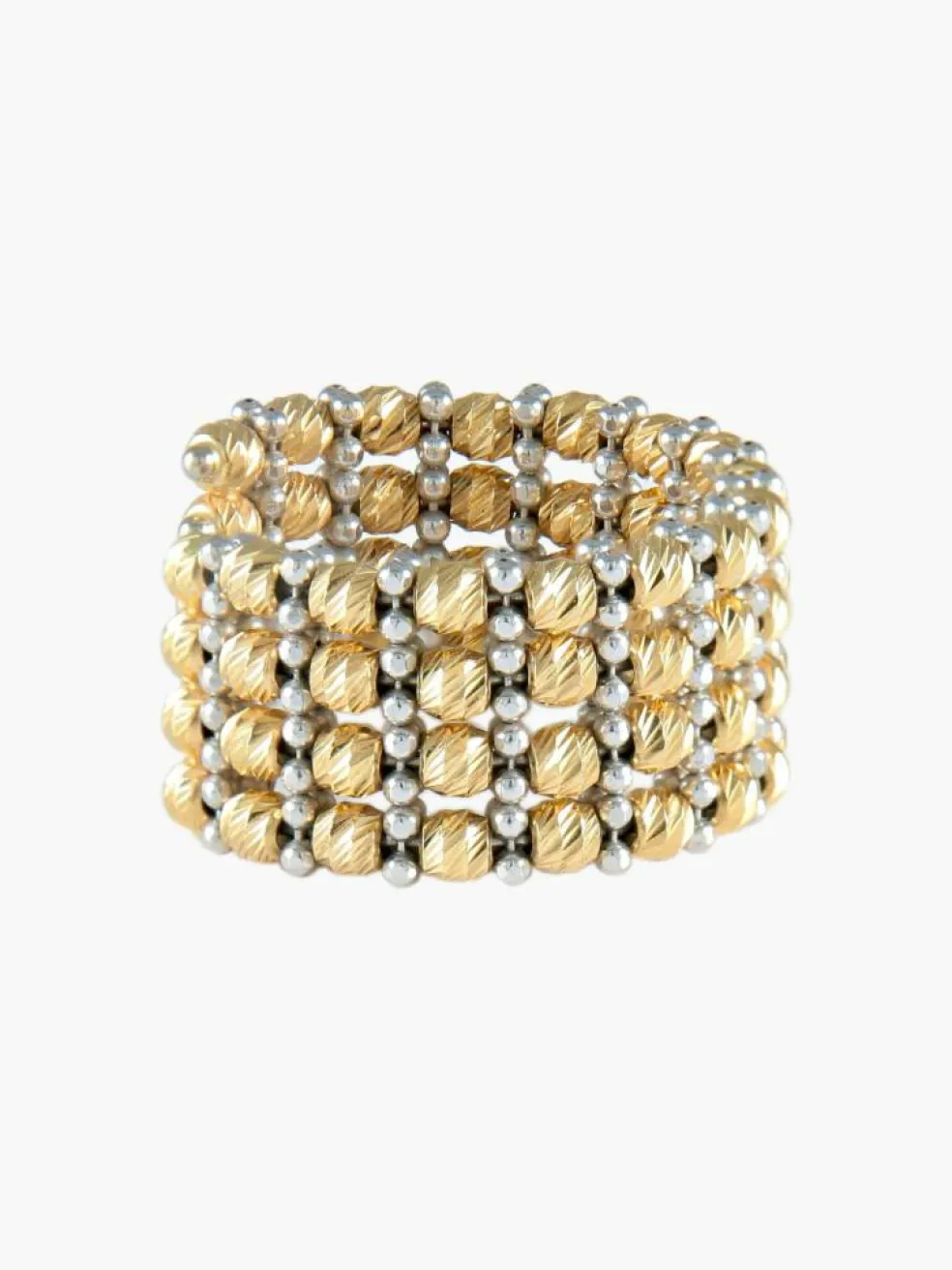 BAGUE "FACETTE" DEUX ORS