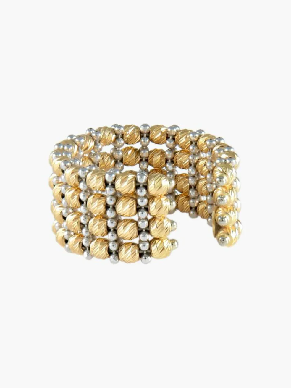 BAGUE "FACETTE" DEUX ORS
