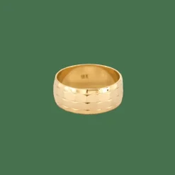 BAGUE "FACETTE" OR JAUNE
