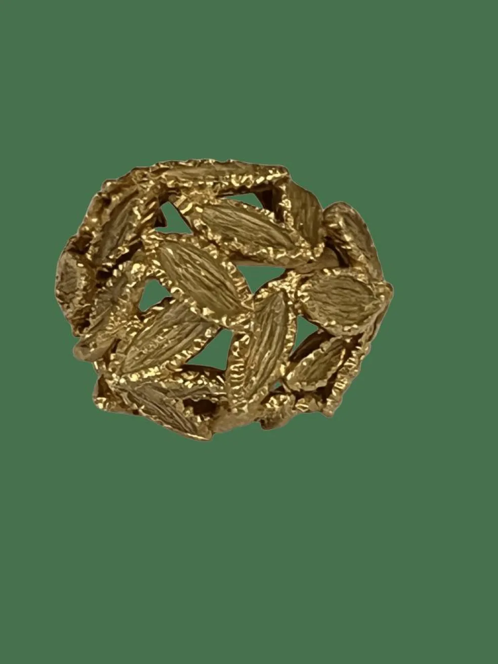 Bague Feuillage Michèle Morgan or jaune