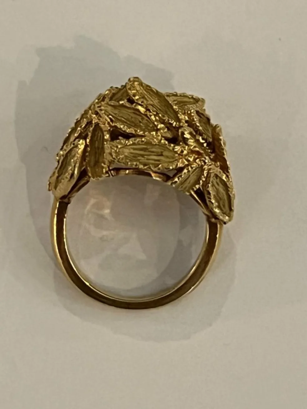Bague Feuillage Michèle Morgan or jaune