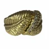 Bague Feuillage Or Jaune Diamants