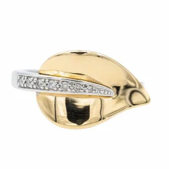 Bague Feuille Or blanc Diamant