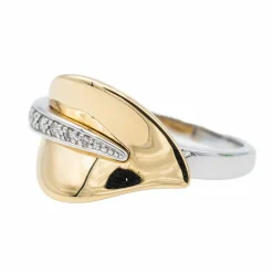 Bague Feuille Or blanc Diamant