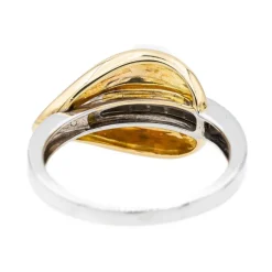 Bague Feuille Or blanc Diamant