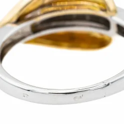 Bague Feuille Or blanc Diamant