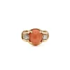 Bague fil d'or corail