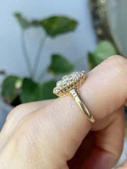 Bague fin XIXè siècle or jaune et diamants