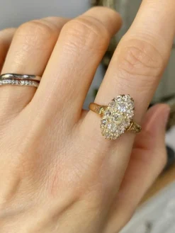 Bague fin XIXè siècle or jaune et diamants