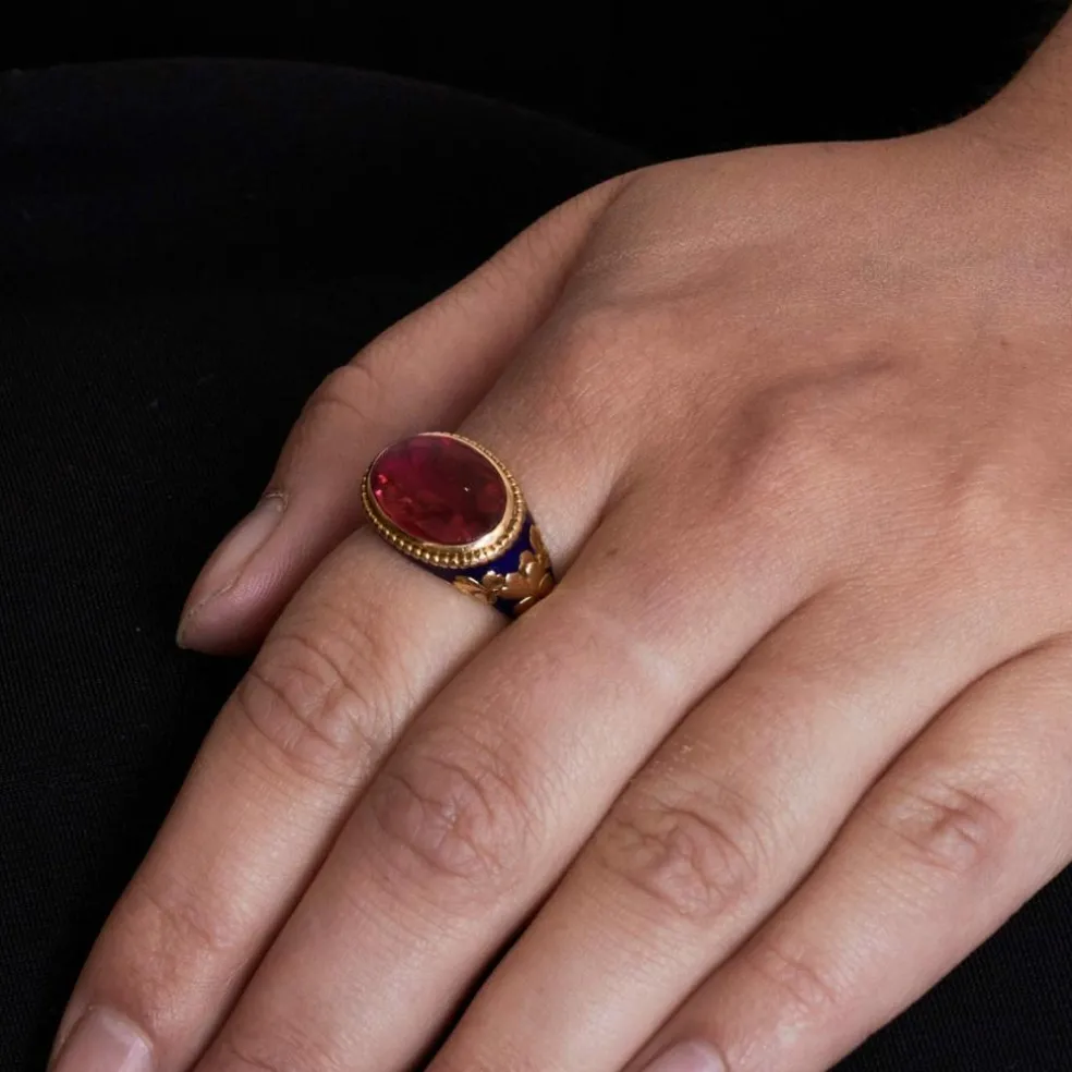 Bague fin XIXéme, émaillée