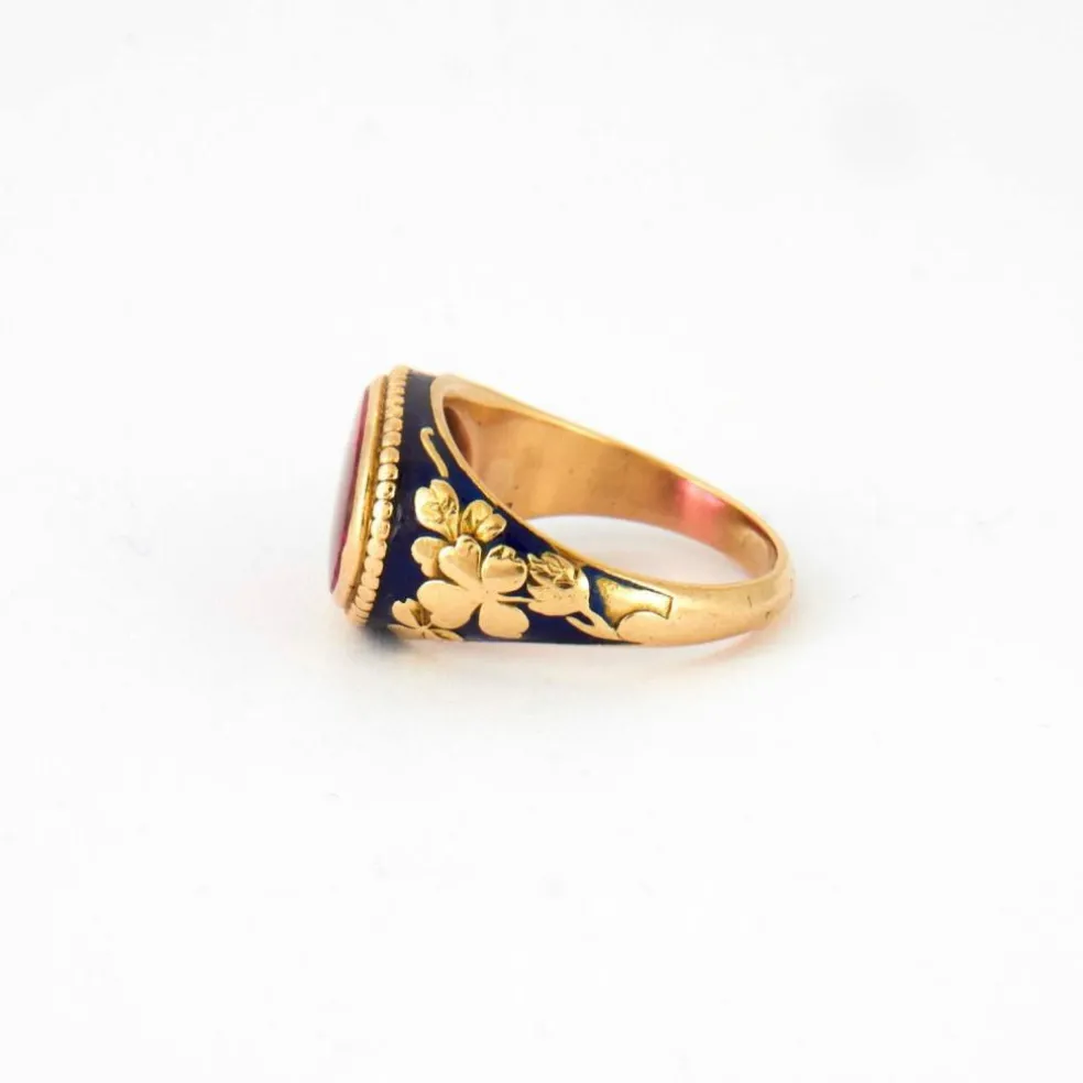Bague fin XIXéme, émaillée