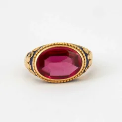 Bague fin XIXéme, émaillée