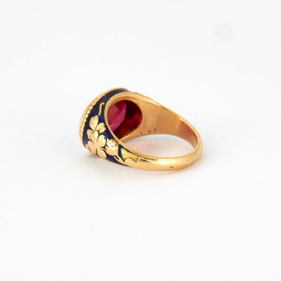 Bague fin XIXéme, émaillée