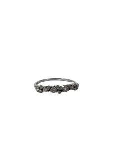 Bague fine demi alliance diamant