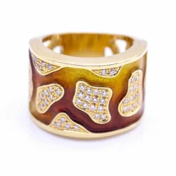 Bague FIREMOON en or et émail