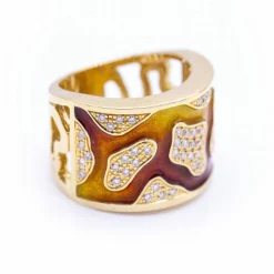 Bague FIREMOON en or et émail