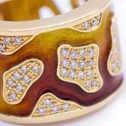 Bague FIREMOON en or et émail