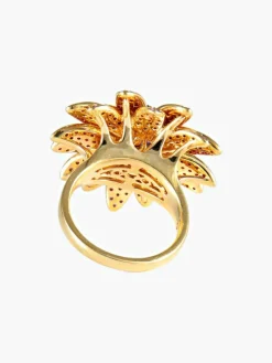 Bague Fleur Améthyste, Saphirs roses, Diamants