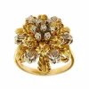 Bague fleur avec diamants