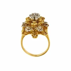 Bague fleur avec diamants