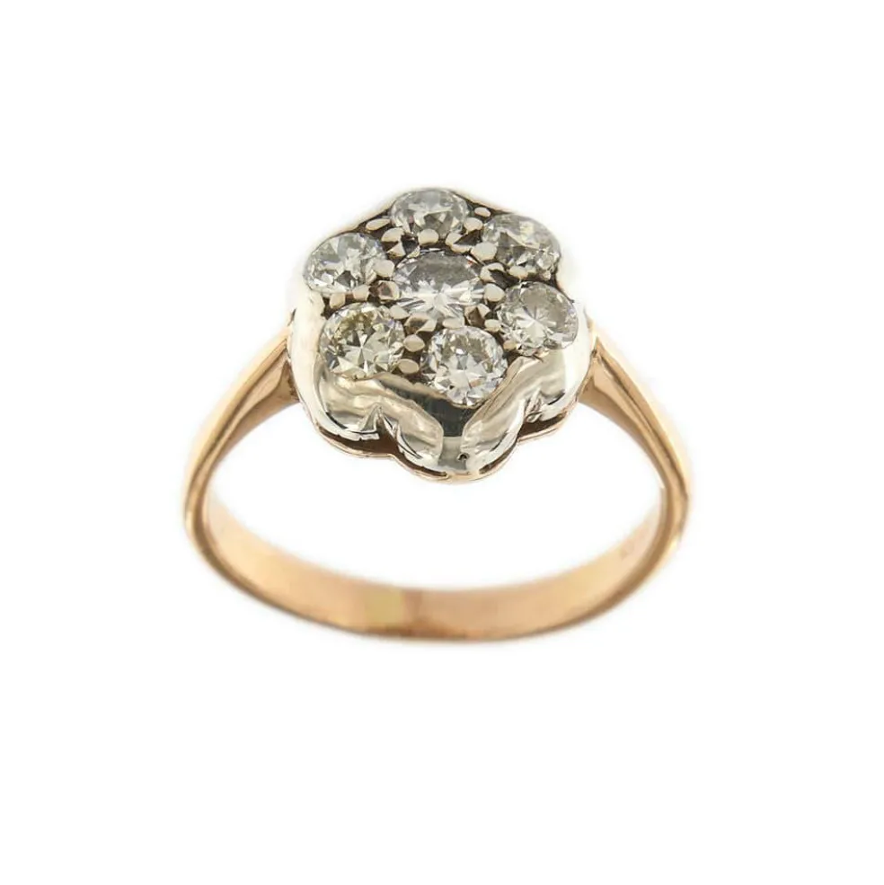 Bague Fleur diamants