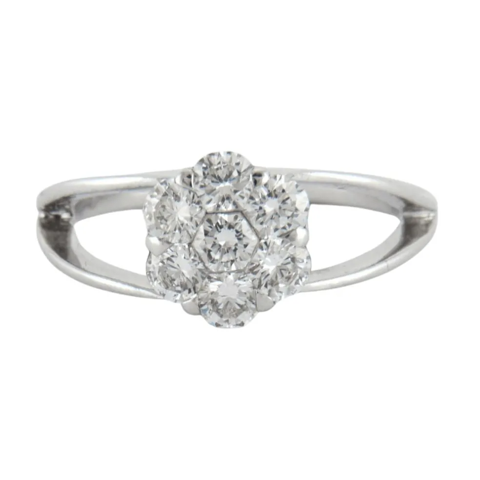 Bague Fleur Diamants