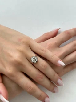 Bague Fleur diamants