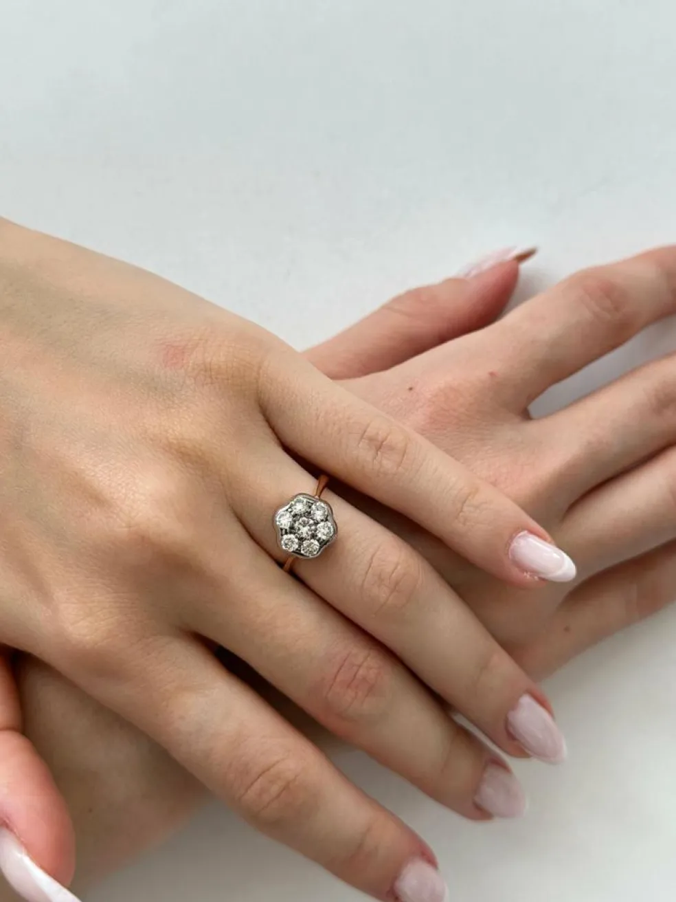 Bague Fleur diamants