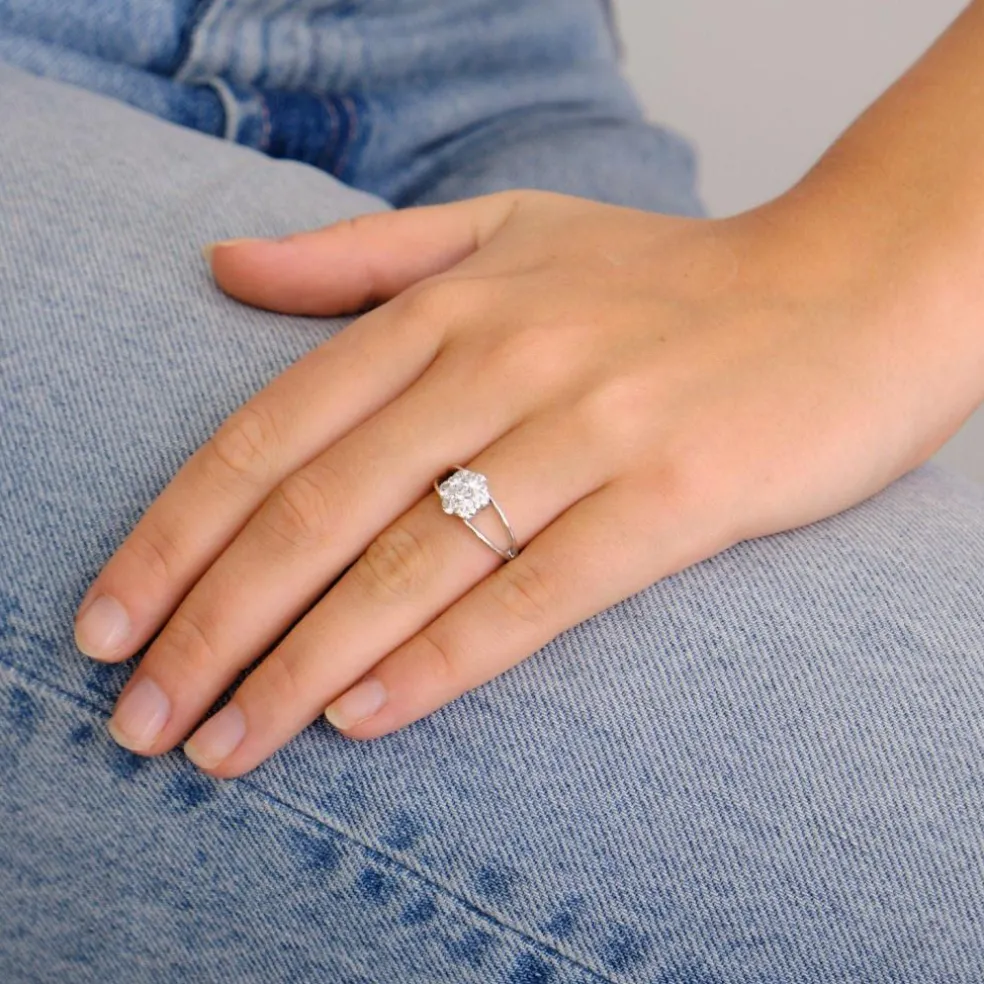 Bague Fleur Diamants