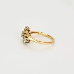 Bague fleur diamants
