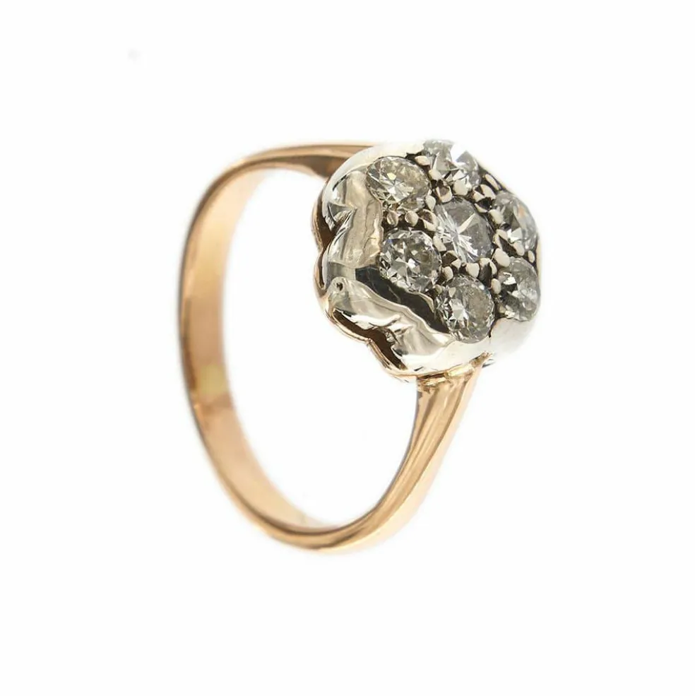 Bague Fleur diamants