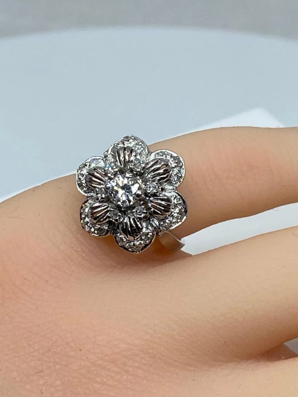 Bague Fleur Diamants