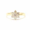 Bague fleur diamants or jaune