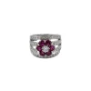 Bague Fleur Diamants Rubis
